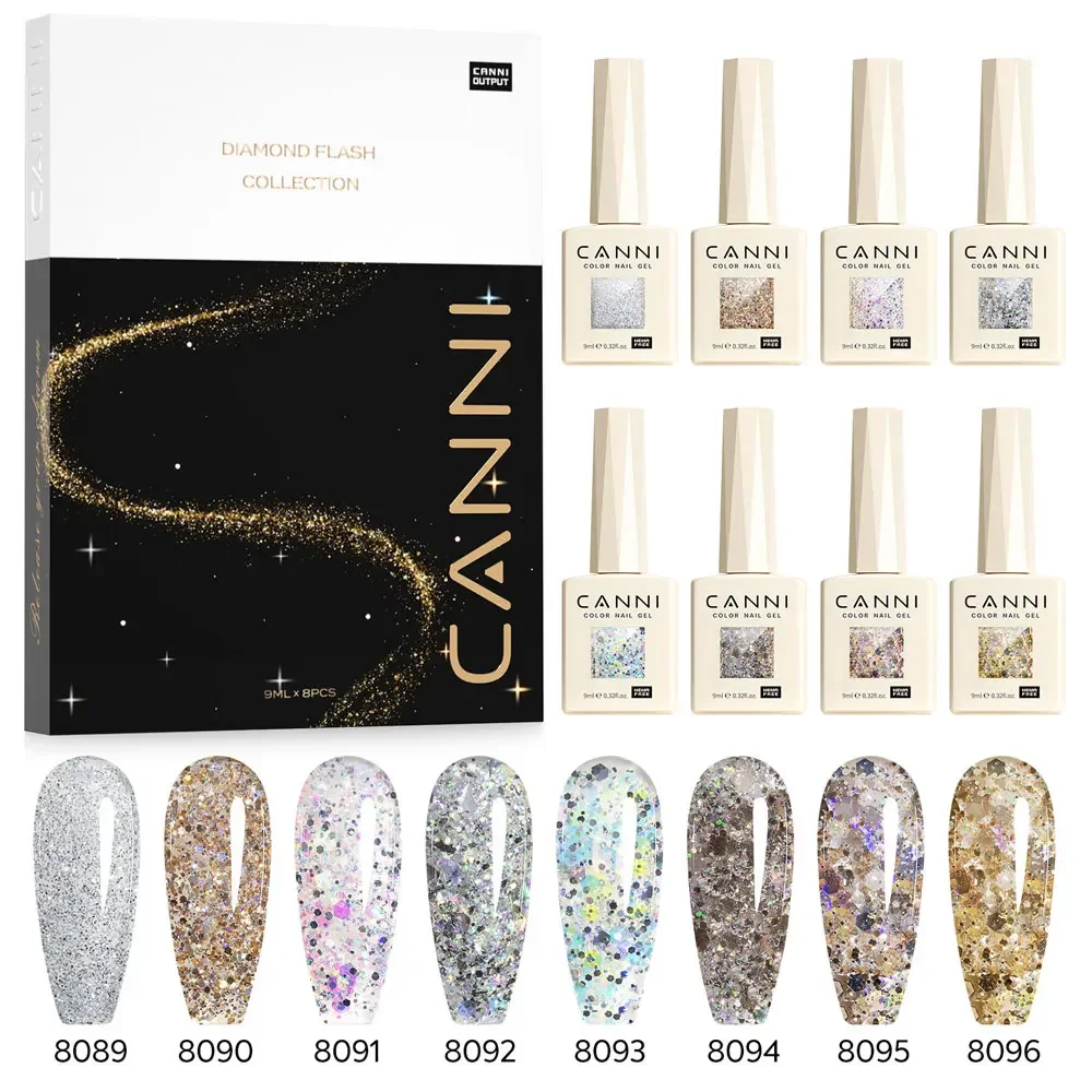 9ml CANNI Cat Eye nagelgellakkit TPO GRATIS Losweken UVLED Diamond Sparkle Prachtige kleur Semi-permanente EU-standaard gelnagel