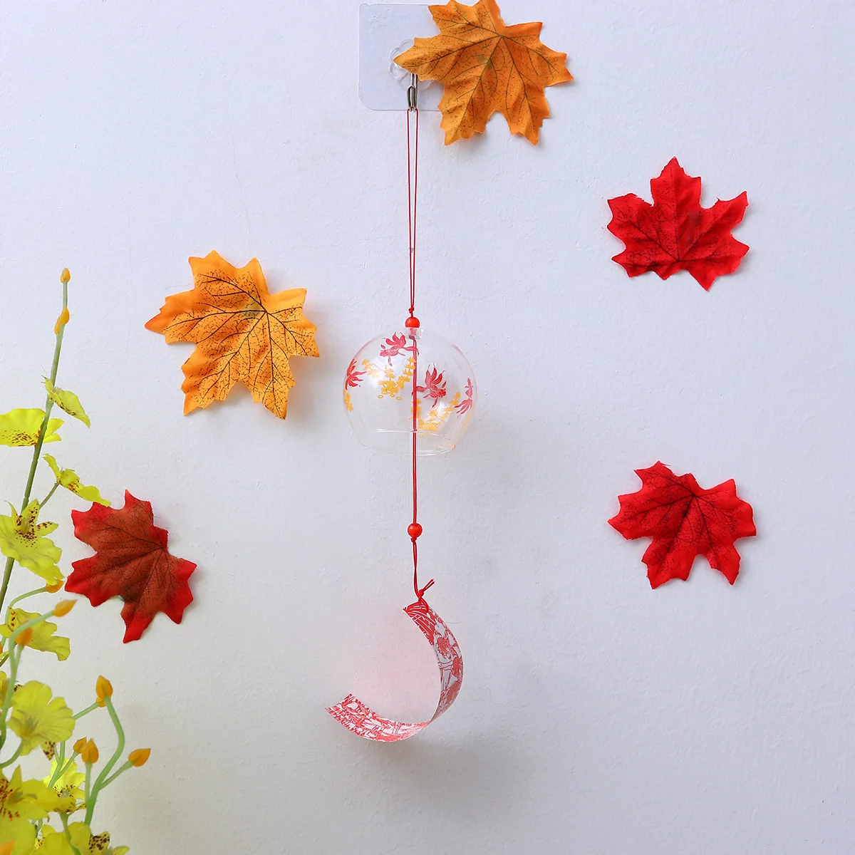 

Japanese Style Goldfish Glass Wind Chimes Hanging Decorative Bell for Indoor Outdoor Garden Patio Car Relaxation Gift