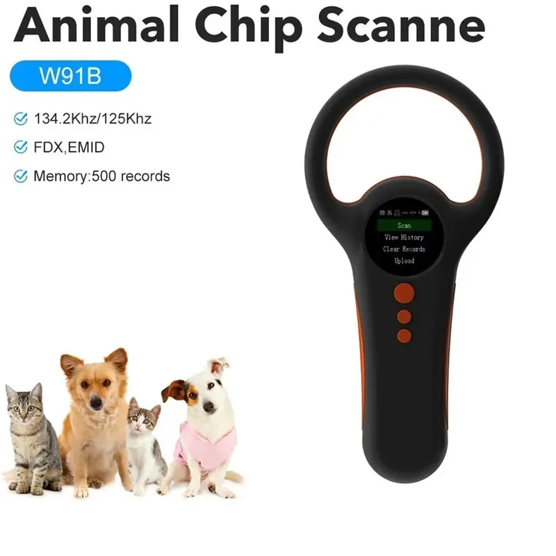 B04C-W91B Animal Tag Reader-Portable RFID Scanner For Pets-Microchip Detection High Quality