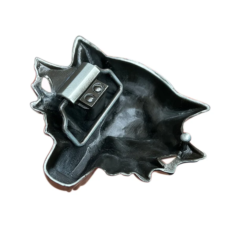 Fivela de cinto de cabeça de lobo estilo ocidental