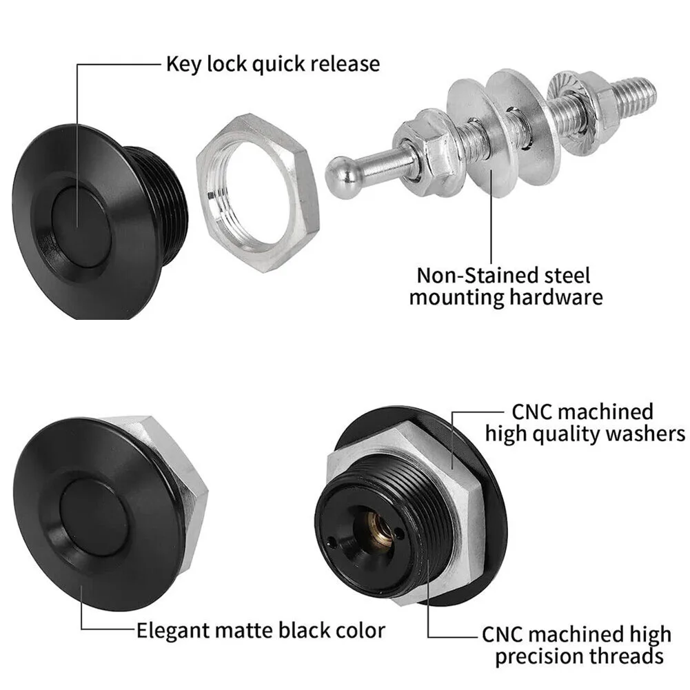 4 Set Car Hood lock Bumper Quick Release Fasteners Set For Bumpers Trunk Hatch Lids Push-Button Release Latches Fasteners
