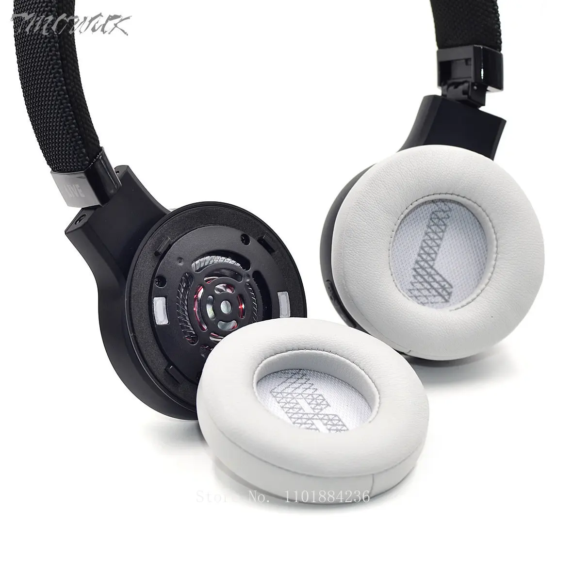 JBL Live 400 – oreillettes de remplacement en cuir, coussinets de casque, oreillettes