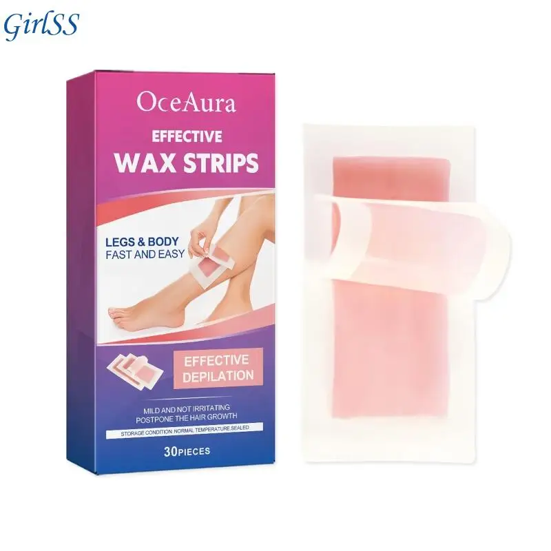 Natural Wax Hair Removal Sheets With Vitamin E And Herbal mixtures 4 scent Choices Rose Lemon Aloe whortleberry For Smooth Skin