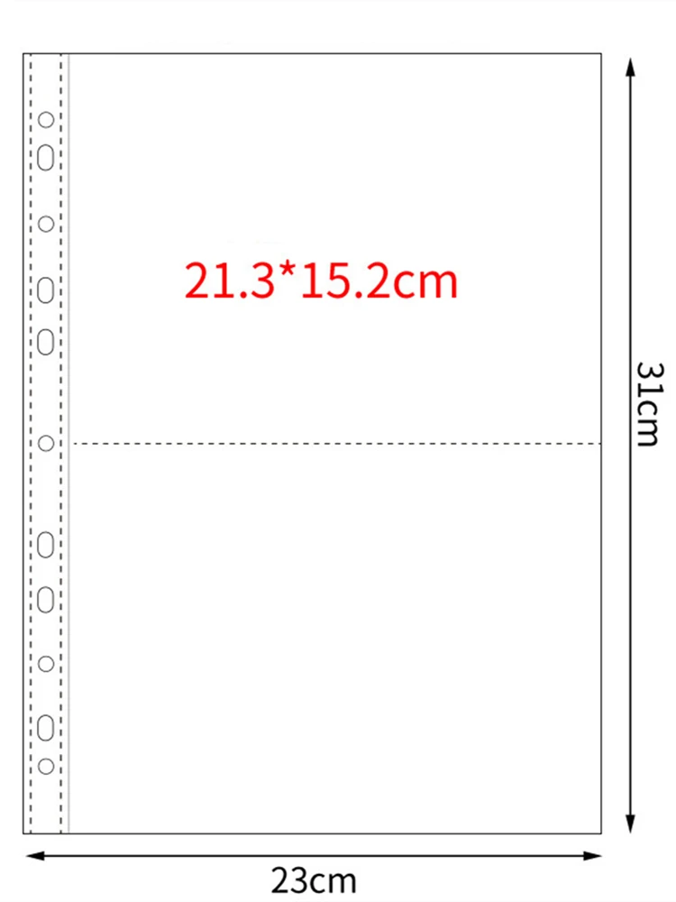 11-Loch A4 Bindereinlagen 10er-Pack Multi-Gitter für Foto Karten Postkarten Münzsammlung Scrapbook Album