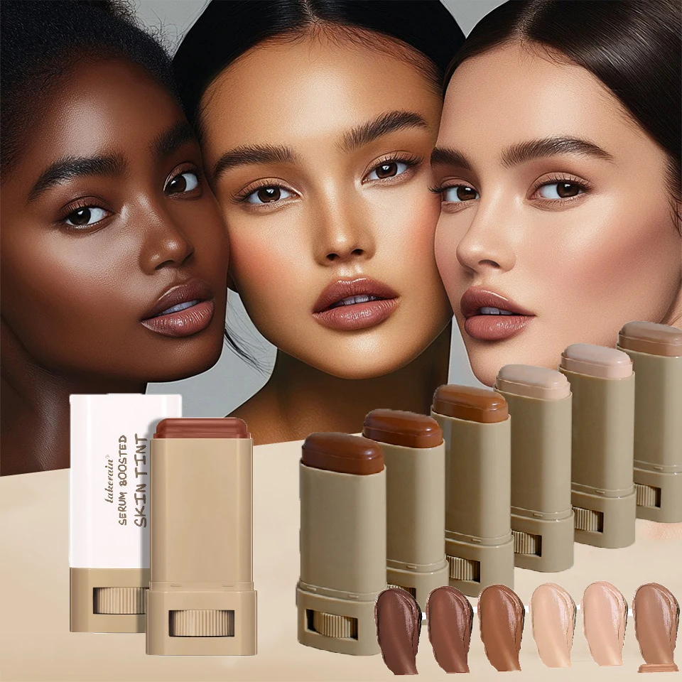 Base en barra, bálsamo para piel, tinte bronce, borrador, base en barra, suave, regordete, maquillaje impecable de larga duración, Cosméticos de belleza facial
