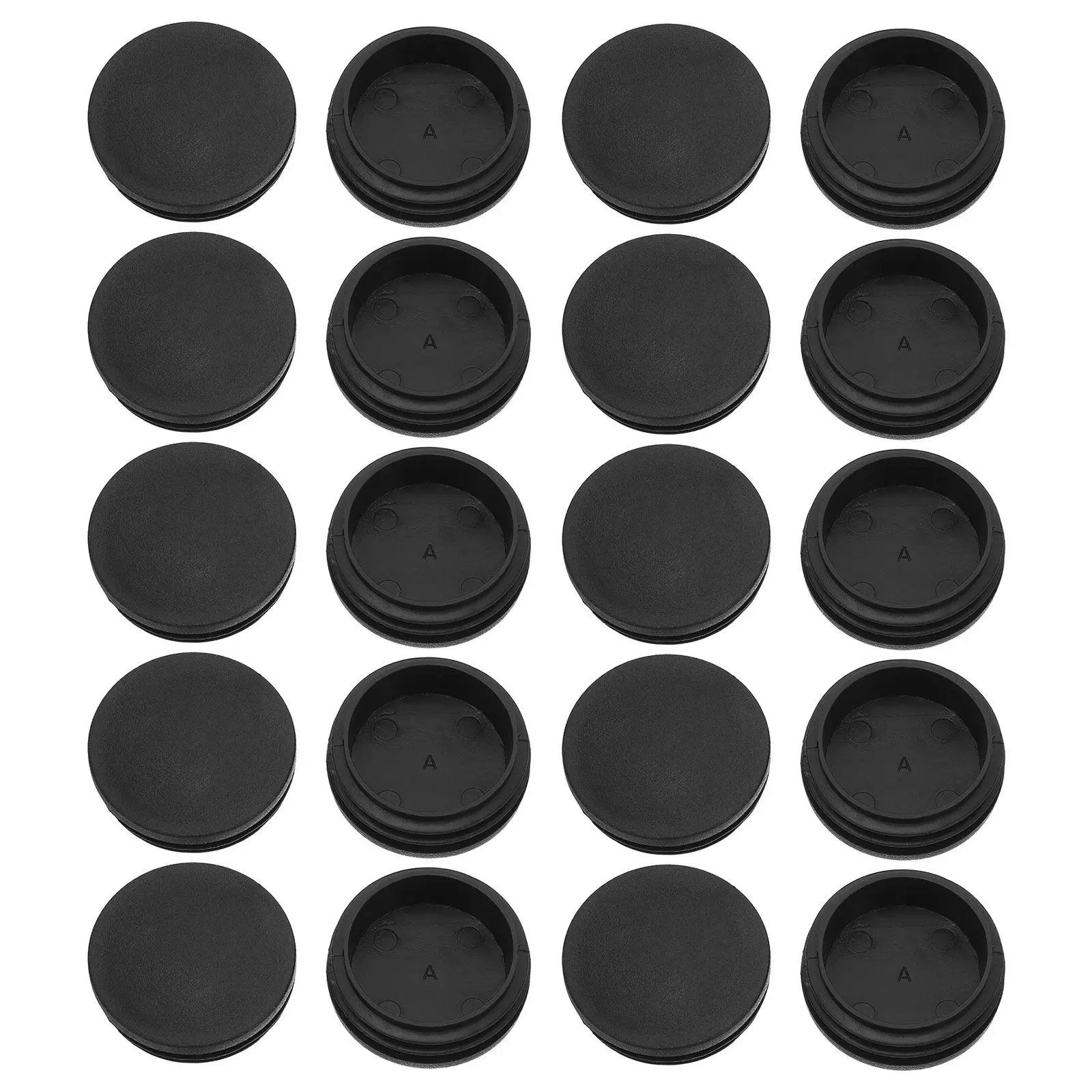 50Pcs Tube Caps Furniture Leg Protectors Round Plastic Chair Foot Stoppers 5Cm Anti-Slip Tubing End Caps Chair Stool Leg Covers