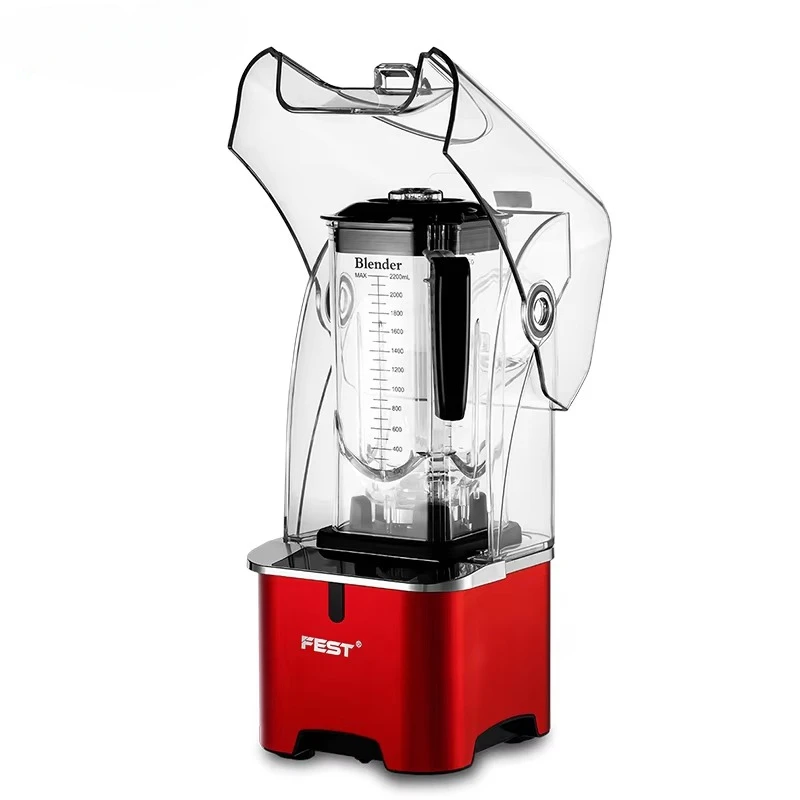 frappe maker High Speed Smoothie Maker Blender Red Kitchen Equipment Fruit Mixer Blender with Blimp Cover