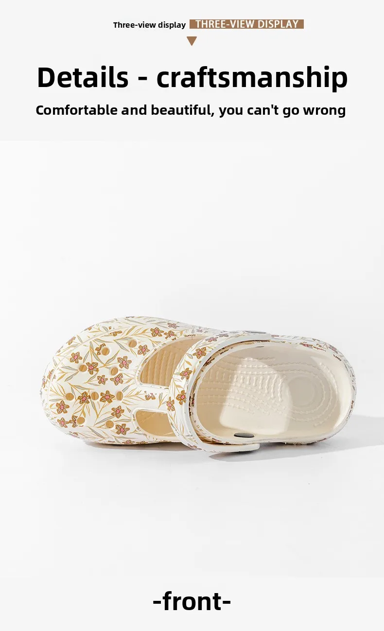 2026 Modische Dicksohlen-Pantoffeln für Damen, Outdoor-Verschleißfeste Freizeitsandalen, Klassische EVA-Schuhe, Wasserdichte Strandschuhe für Damen – Detail 17