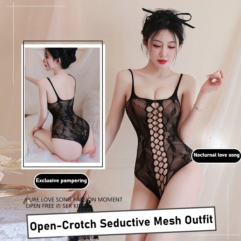 مجموعة الملابس الداخلية المثيرة - تيدي شفافة مغرية، ملابس نوم مثيرة للنساء، بدلة للجسم قابلة للفتح