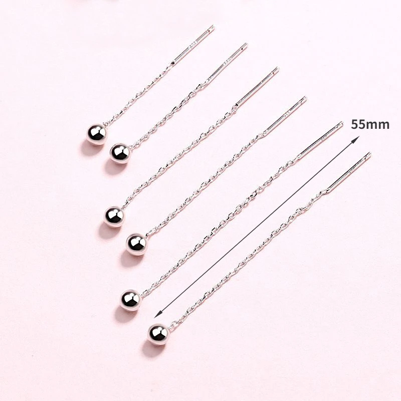 925 Sterling Silver Small Round Bead Studs Earrings