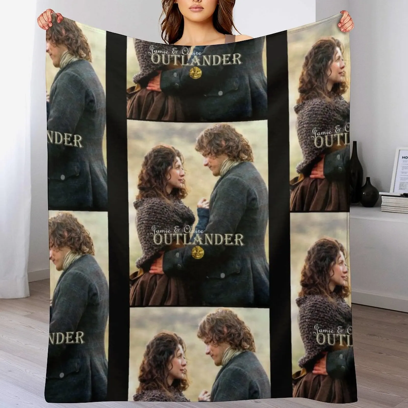 

Outlander - Jamie & Claire Fraser - Diana Gabaldon 6 Throw Blanket for winter Flannels christmas gifts Soft Blankets