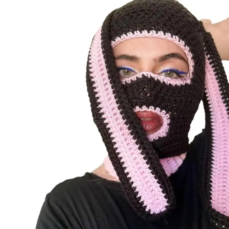 Halloween bivakmuts gebreide muts kleurrijk konijntje feest vakantie winter warme muts vol hoofd konijntje thema voor tieners