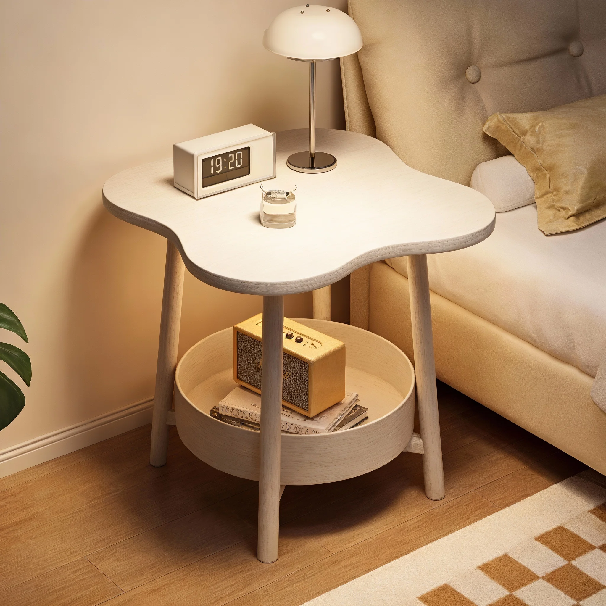 Bedside Table Replacement Household Bedroom 2026 New Cream Wind Creative Small Simple Bedside Shelves