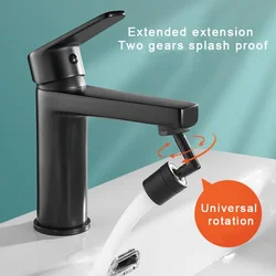 720° Universal Faucet Extender Tap Rotatable Water Bubbler Splash-Proof Rocker Arm Kitchen Bathroom Saving Water Sprayer Nozzle