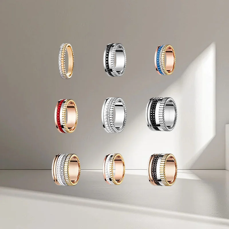 

Модное многослойное кольцо, шипы с бриллиантами, цветное украшение, персонализированный модный аксессуар