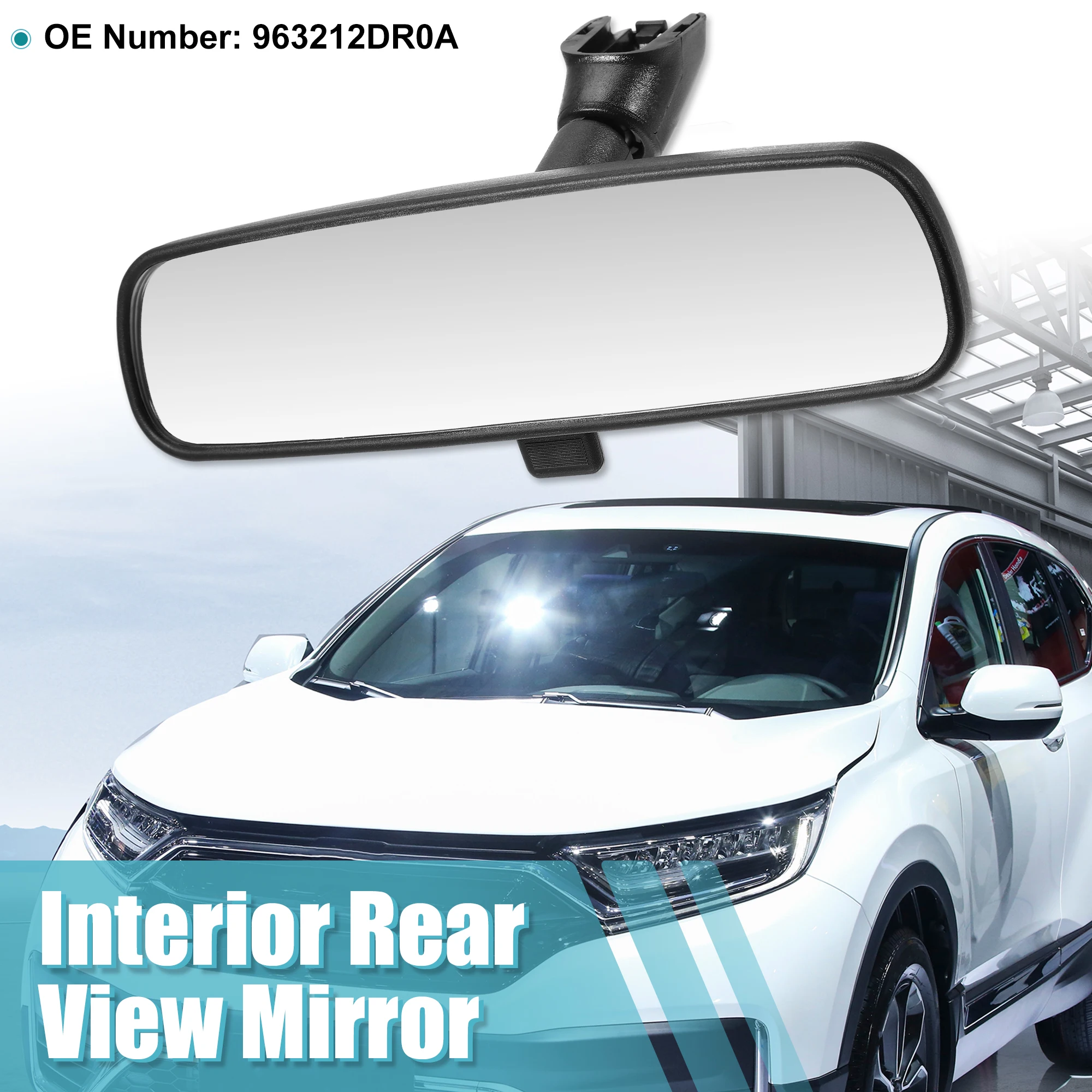 UXCELL Car Interior Inner Rearview Mirror Black No.963212DR0A Fit for Nissan Altima