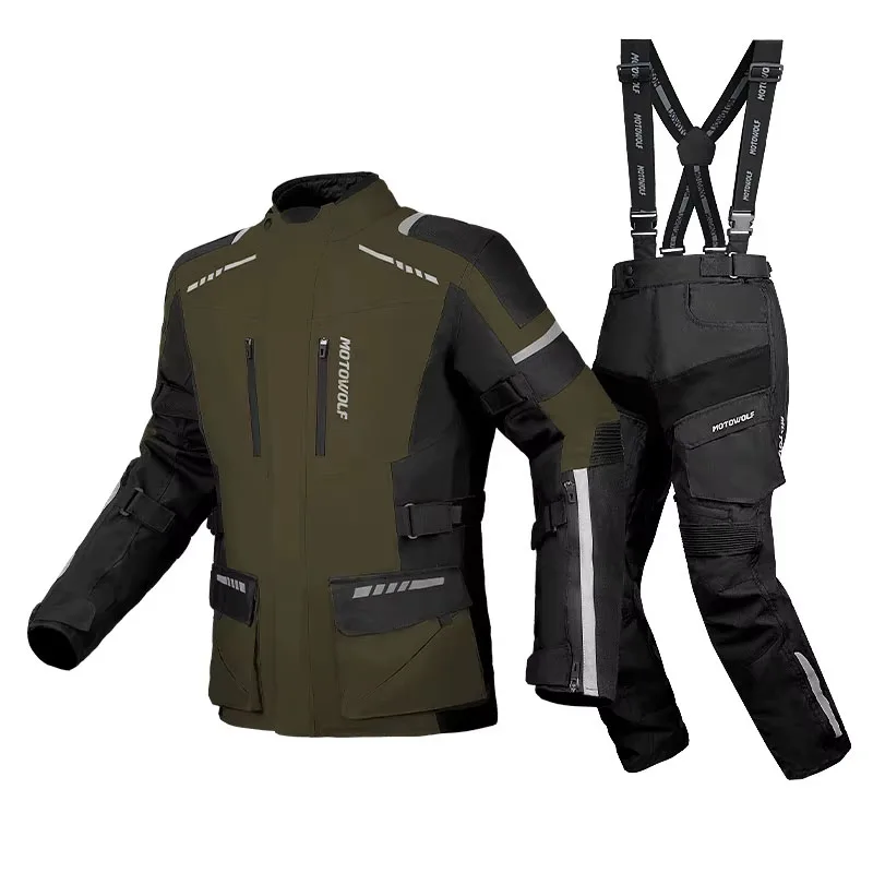 High Quality Motorcycle Rally Suit Off-road Racing Jacket & Pants With CE Protective Armor Motorcycle Racing Suit