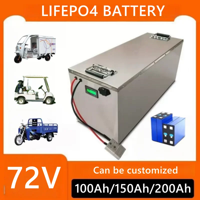 

72V Lithium Battery LifePo4 100Ah 150Ah 200AH for Golf Cart Electric Vehicle with Bluetooth Support And Charger