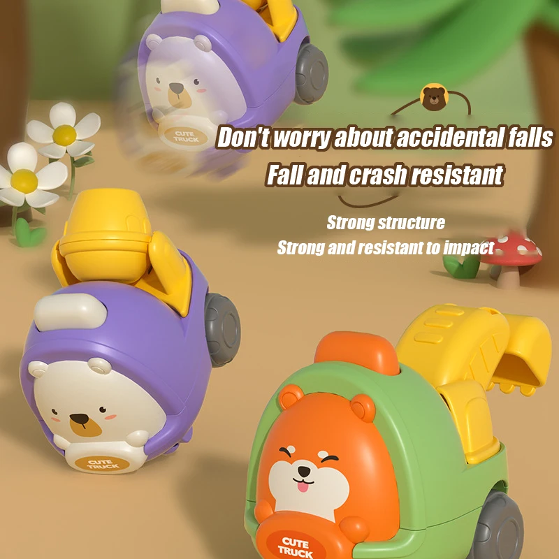 Véhicules d'ingénierie pour enfants, voiture à inertie, jouet pour garçon de 2 à 3 ans, voiture résistante aux chutes, cadeau pour enfants