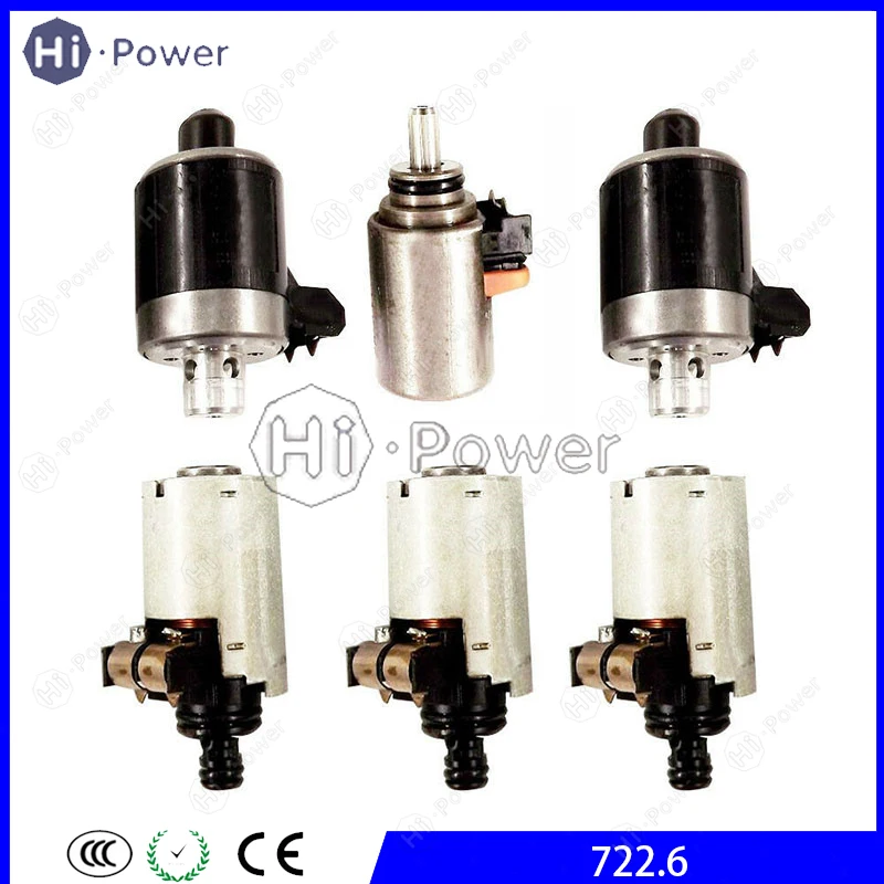 

722.6 5 Speed 2402701700 1402770435 2402701600 Transmission Original Tested Solenoid Valve 1Year Warranty 6PCS For Mercedes Benz