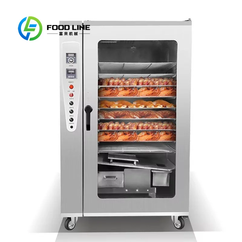 Customize Automatic Stainless Steel Smoker Machine Visible Glass Door for Meat Fish Chicken Smoking Drying Home Restaurant Use