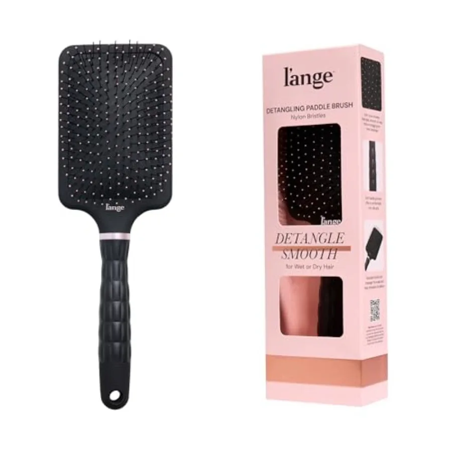

Detangling Paddle Brush Gentle Nylon Bristles for Wet and Dry Hair Smooth Detangling and Scalp Massage Lightweight, Non-Slip Ha