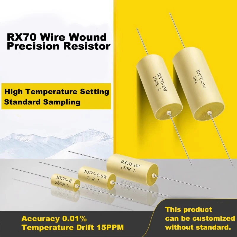 RX70-E  0.01% 1R5R10R50R100R1K2K10K20K50K100K1M Ohms High Accuracy Low Temperature Drift Precision Resistor Standard Sampling