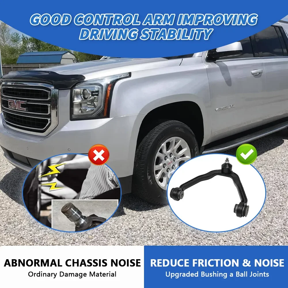 12475485 12475478 15070821 89040375 ذراع التحكم العلوي الأمامي وصلات كروية قضبان ربط لـ 2000-2006 تشيفي سوبربان 1500 4WD أسود #6