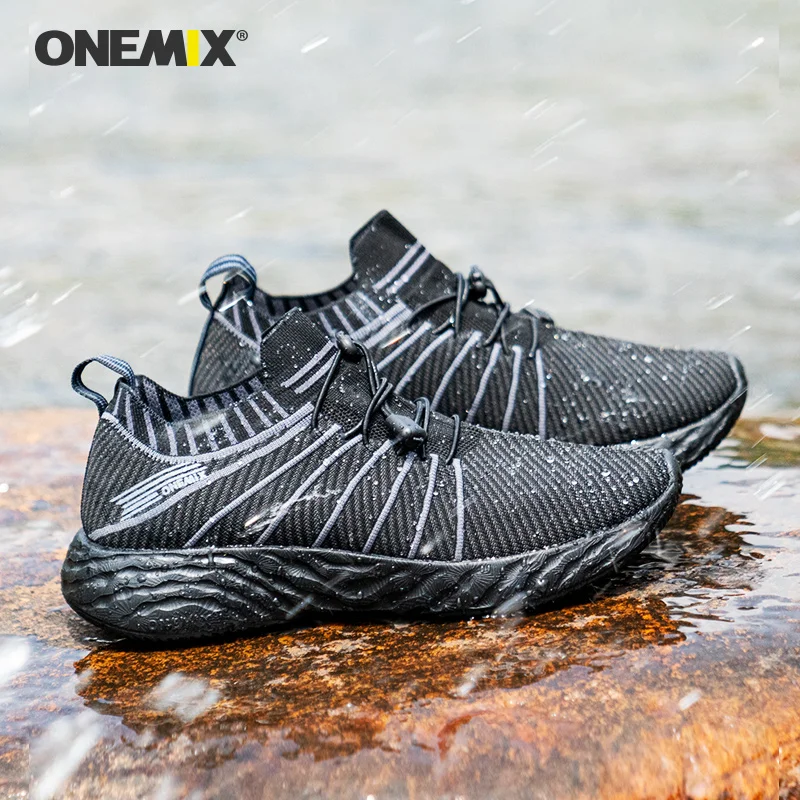 ONEMIX Waterproof Shoes Rebound Shock Absorption Sports Shoes Men's And Women's Walking Shoes Hiking Shoes