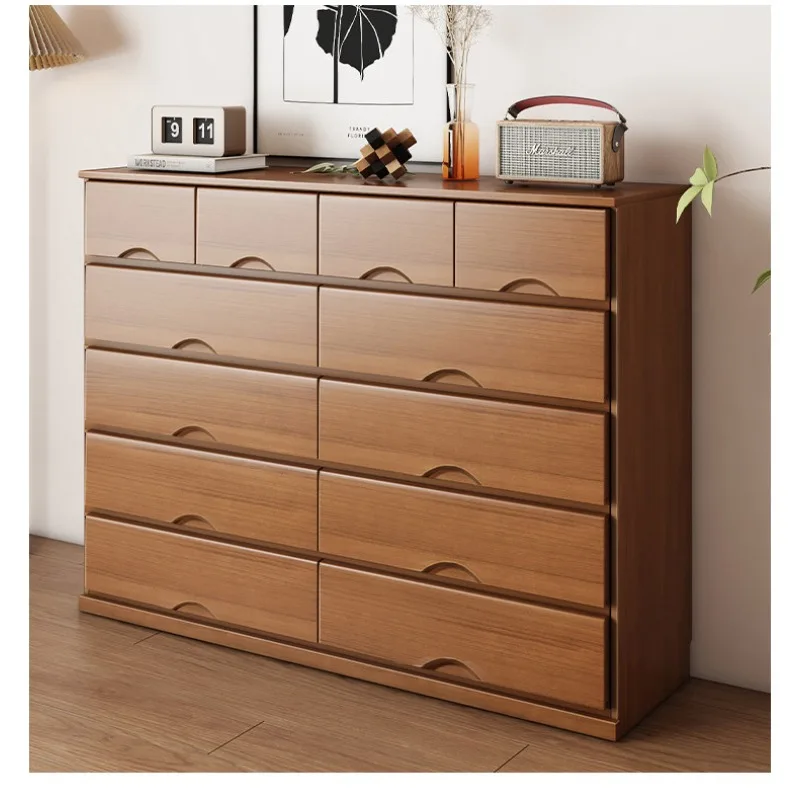 All solid wood chest modern simple locker living room bedroom home storage cabinet with pump integrated wall chest