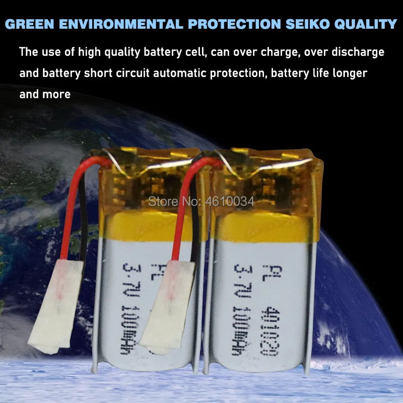 بطارية طاقة لتر سماعة بلوتوث 401120 401020 401220 100 مللي أمبير سوار ذكي صغير قابل لإعادة الشحن 3.7 فولت بطارية ليثيوم بوليمر