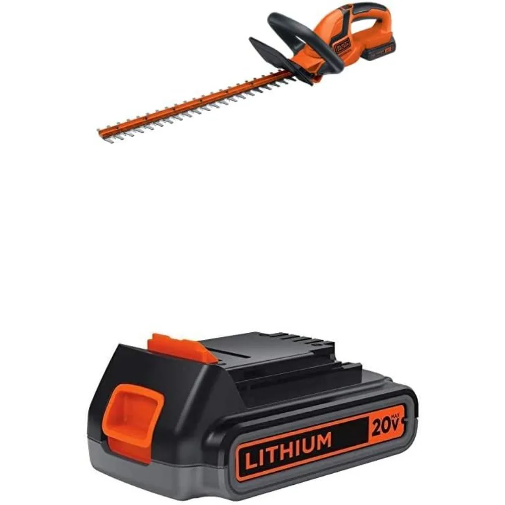 

Аккумуляторный триммер для живой изгороди BLACK+DECKER 20 В MAX с дополнительной литиевой батареей, частота 2,0 А (LHT2220 и LBXR2020-OPE)
