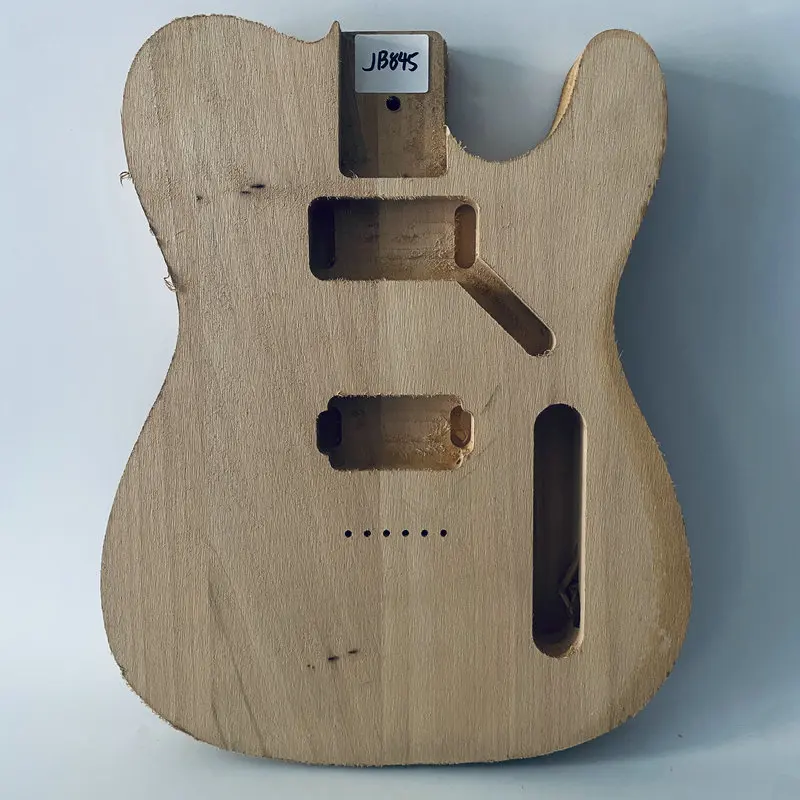 JB845  Semi Finishing Tele Electric Guitar Body in Solid Wood with 2 Humbucker Pickups See Through for Replace