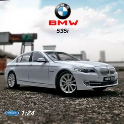 Welly 1:24 BMW 5 Series 535i Alloy Car Model Diecast Metal Toy Vehicles Car Model High Simulation Collection Childrens Toy Gift