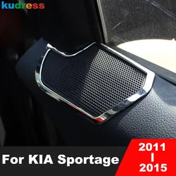 For Kia Sportage R 2011 2012 2013 2014 2015 Stainless Car Front Inner Door Audio Loud Speaker Cover Trim Interior Accessories
