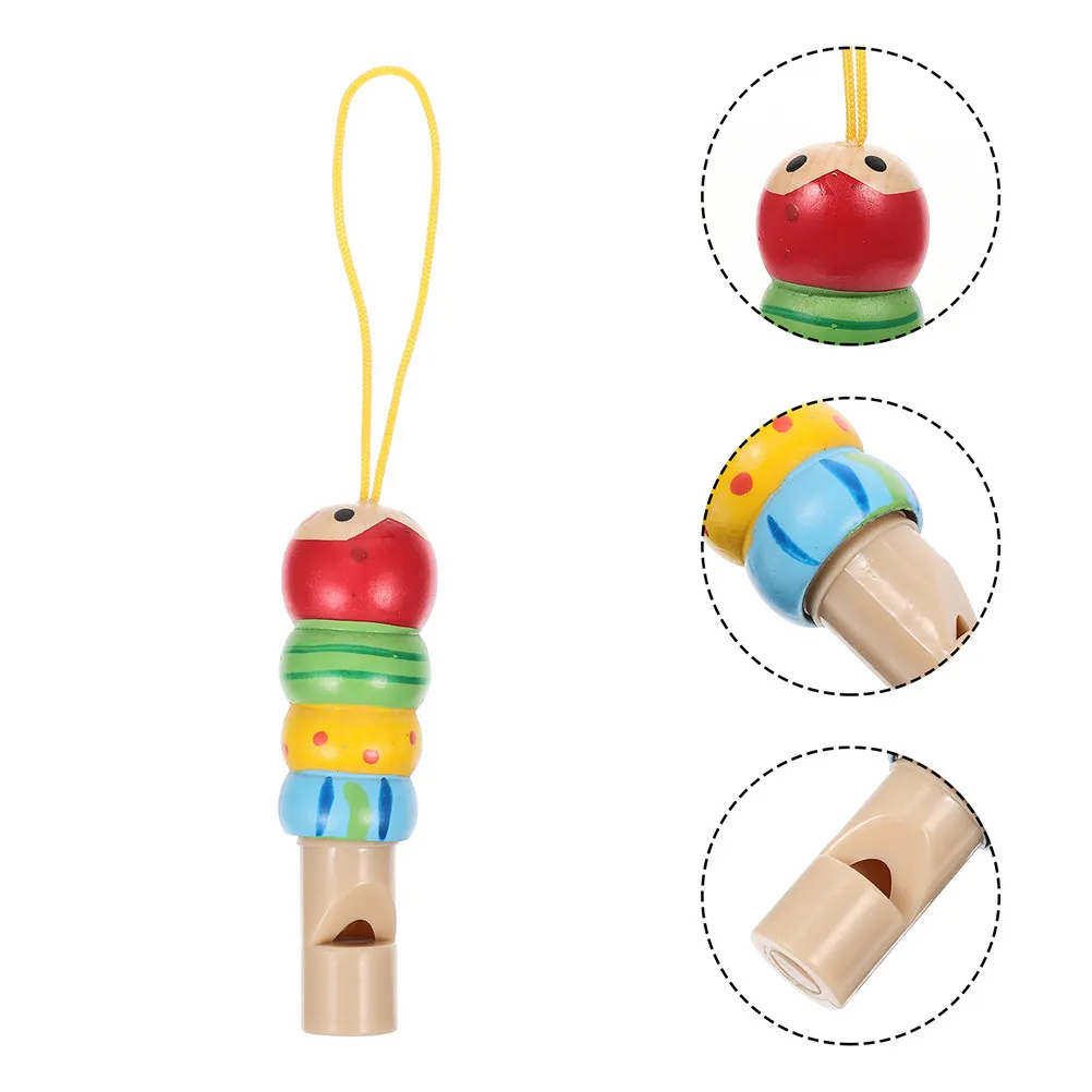 

3Pcs Wooden Kids Whistle Creative Cartoon Color Mini Portable Musical Instrument Early Education Music Learning Child Birthday