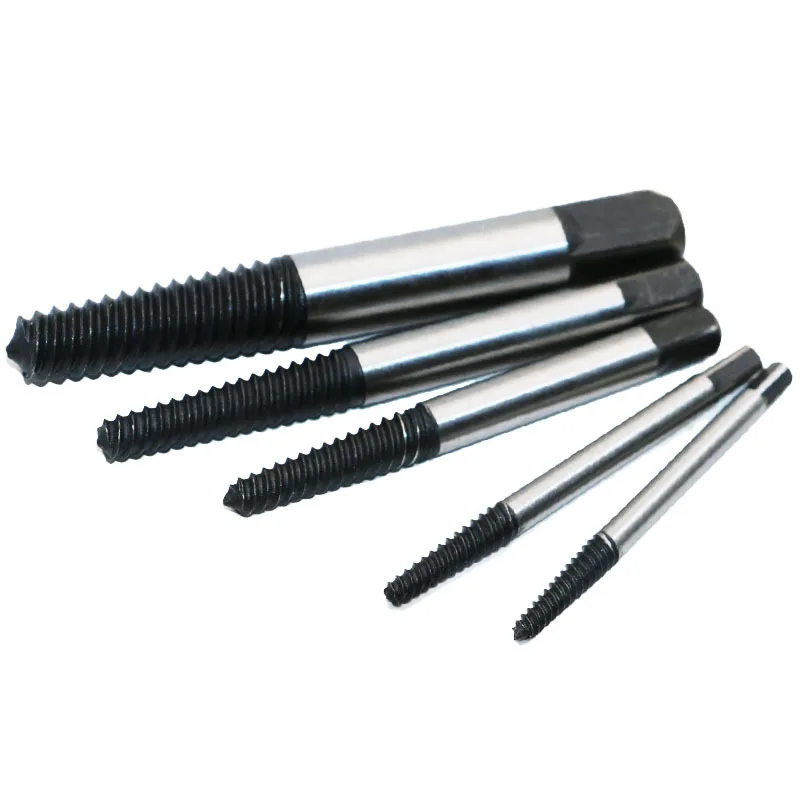 5Pcs Set Screw Extractor Center Drill Bits Guide Set Broken Pipe Extractor Broken Damaged Bolt Remover Removal Speed Easy Set