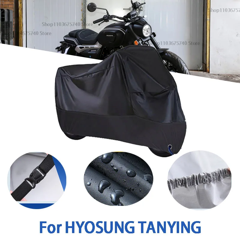 

Motorcycle Full Covers For HYOSUNG TANYING Car Outdoors Sun Protection Dust No Ear Thickened Oxford Clothcover Accessories
