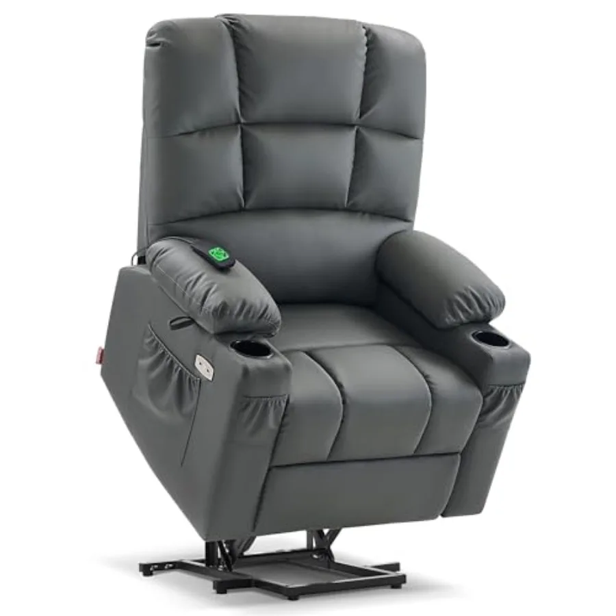 

Большое кресло-реклайнер с двумя моторами и функцией подъема, для пожилых людей, с массажем и подогревом, полностью раскладывающееся, с функцией невесомости, для дома, с USB-портом, из искусственной кожи