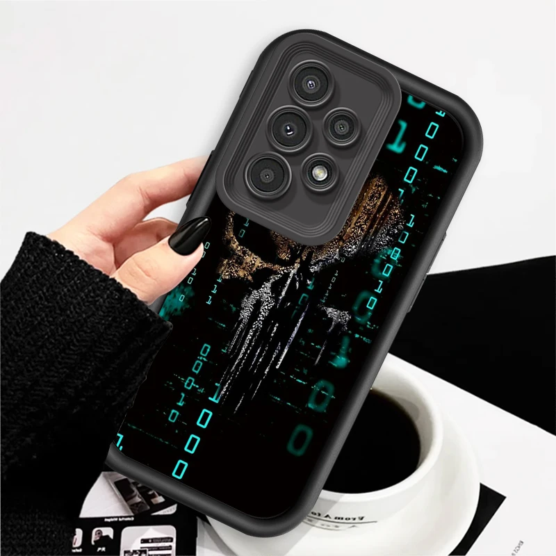 Marvel Punisher For Samsung A73 A71 A54 A53 A52 A51 A33 A32 A21S A14 A13 A12 A03 A04 A05 5G Eye Ladder Soft Phone Case