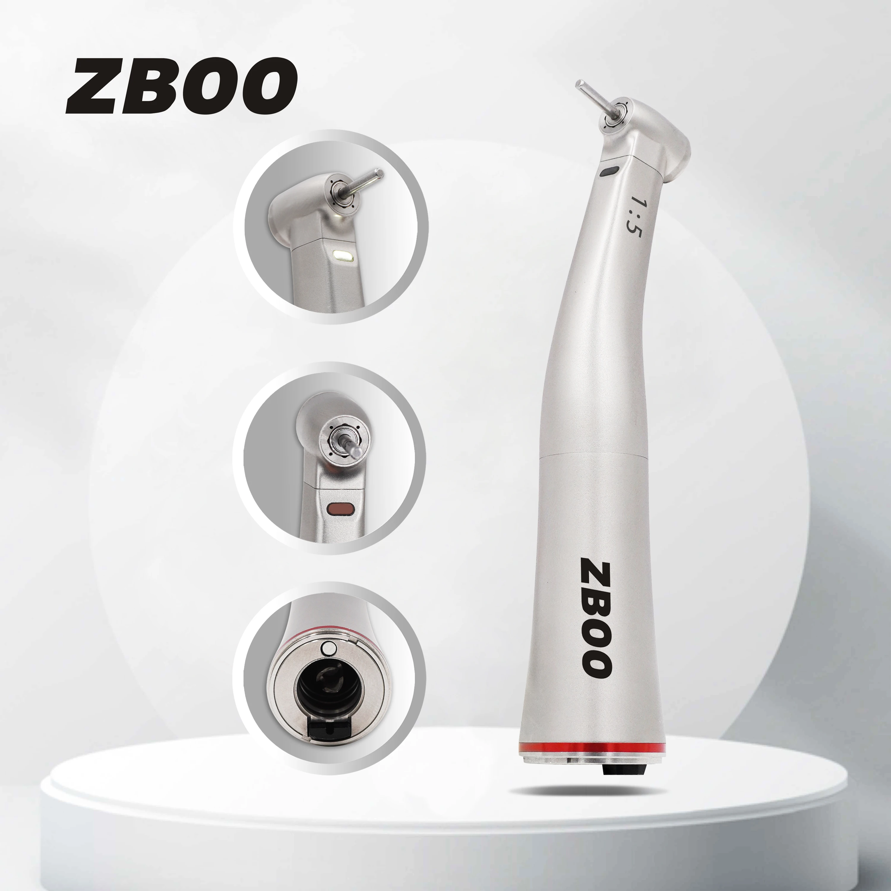 

Z95L Stainless Steel Mini Head 1:5 Increasing Contra Angle Low Speed Fiber Optic Electric Dental Motor Handpiece