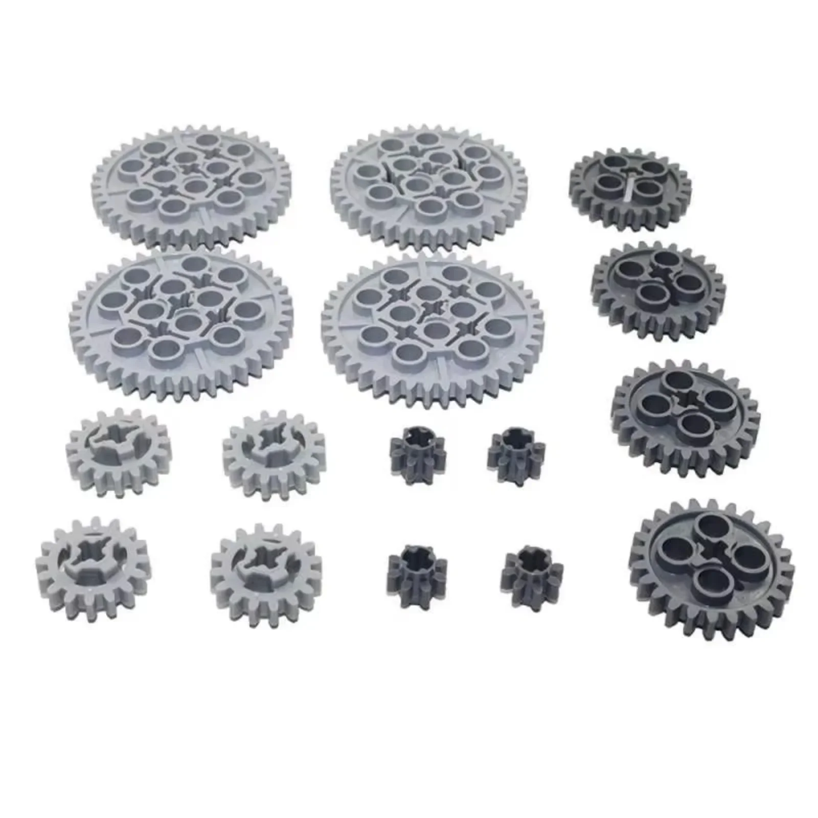 16Pcs MOC Technical Parts Gear Assortment Kit for Legoeds Building Blocks Brick ( 10928 + 51416 + 3648 + 3649 ) 8 16 24 40 Teeth