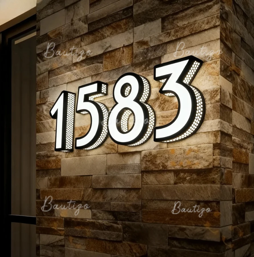 Gold Logo Sign Letter for Business Luxury Channel 3d Sigange LED Advertising Outdoor Decor Items Gadget Custom Front Lit Neon