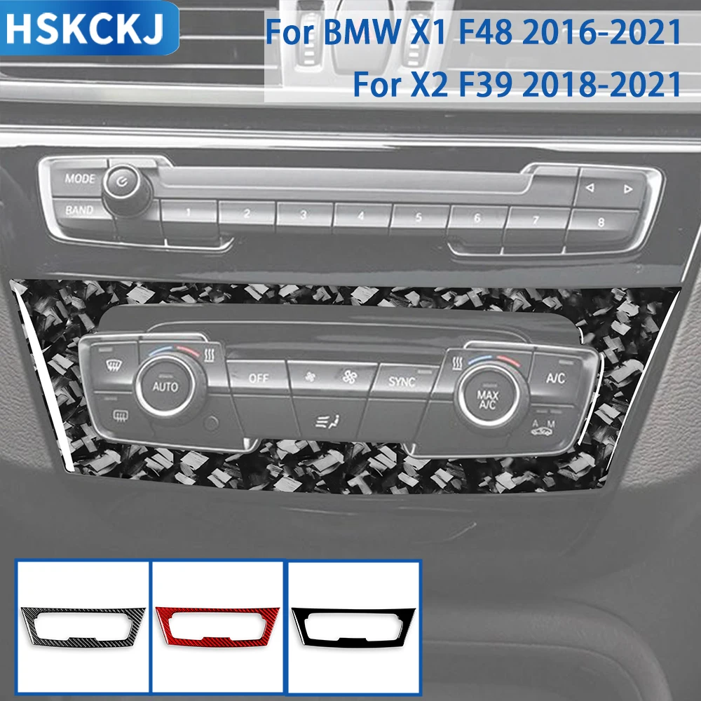 

For BMW X1 F48 2016-2022 X2 F39 2018-2022 Carbon Fiber AccessoriesCar Interior Central Control Air Condition Panel Trim Sticker