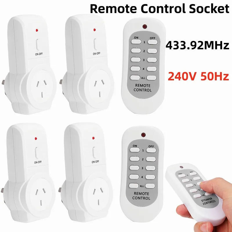 433.92MHZ Wireless Remote Control 240V 50Hz 10A Home Appliances Power socket light Smart Remote Control On/Off Smart Parts