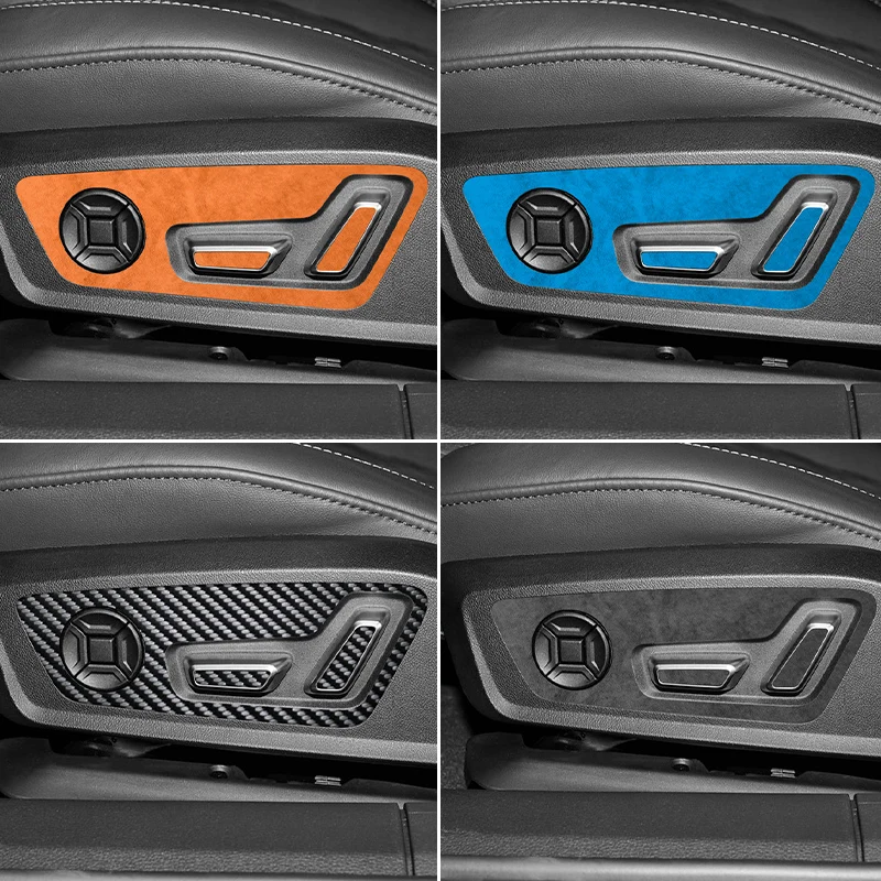 

Carbon Fiber For Audi C8 A6 A7 S6 S7 A6L (2019-2025) Car Seat Control Button Trim Stickers Anti Scratch Interior Accessories