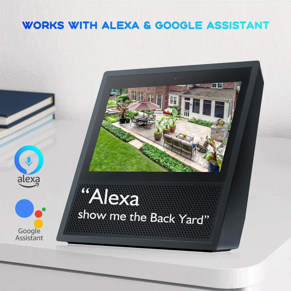 1080P PTZ Wifi IP Camera Auto Tracking Wireless Security Camera Outdoor Color Night Vision CCTV Camera works with Alexa & Google