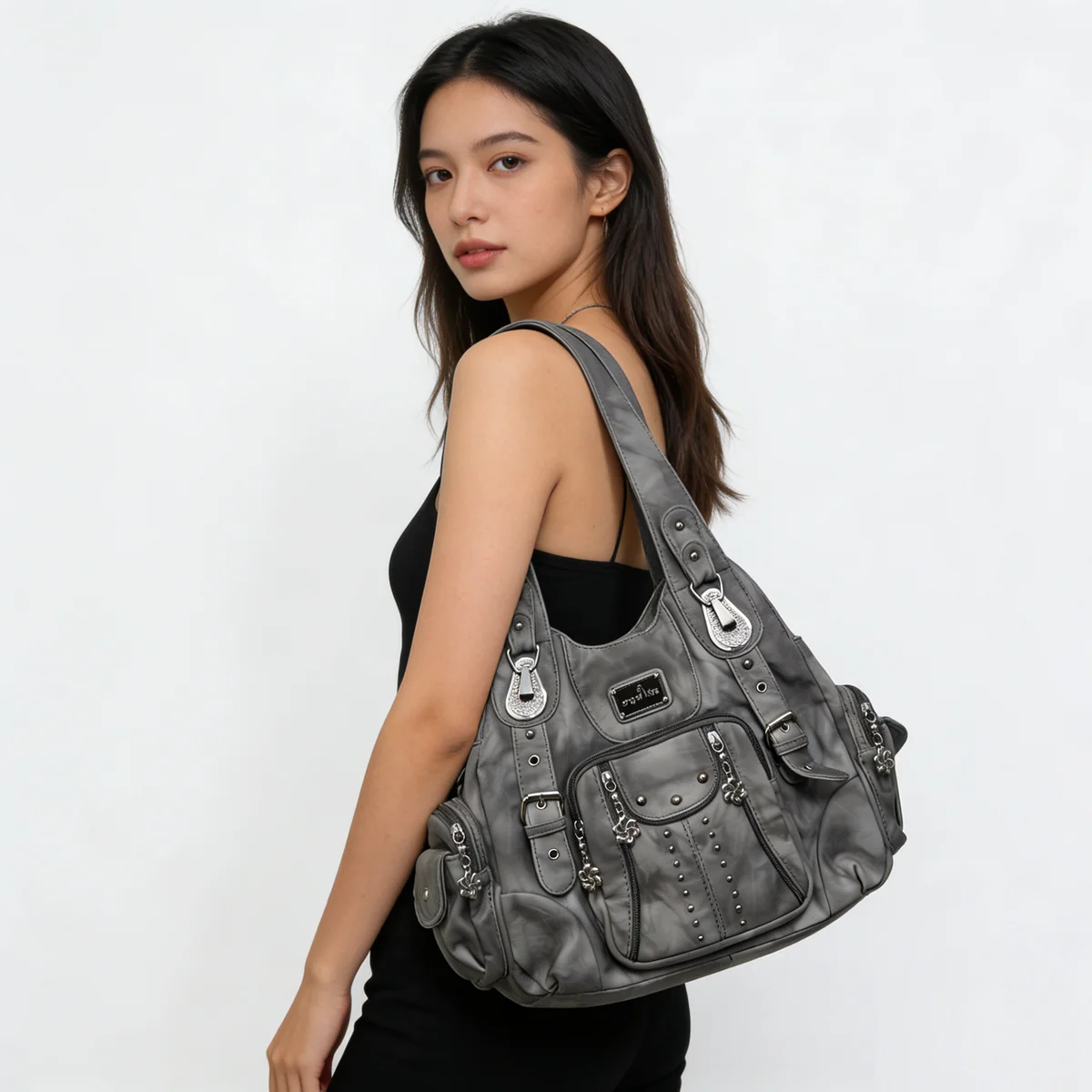 

Versatile Handbags Women Large Shoulder Bag Soft Tote Bag Fashion Satchel Multi-Pockets Crossbody Shoulder Bag Phone Pack