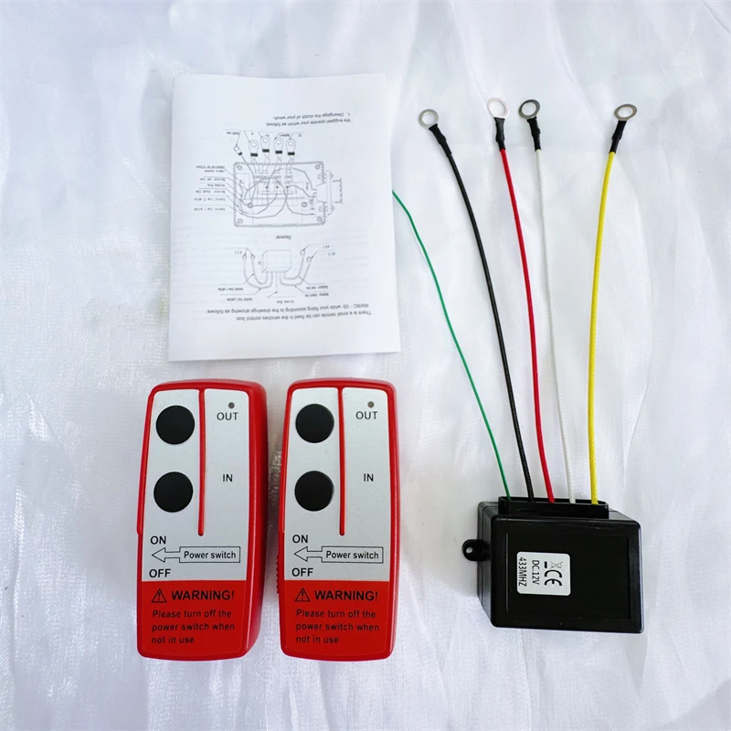 Kit de commutateur de télécommande sans fil de treuil avec récepteur 12V 24V pour camion ATV SUV 12V contrôleur de commutateur de combiné