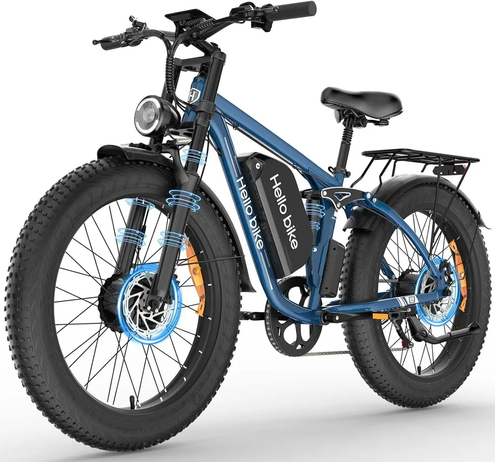 DUAL MOTOR 5000W Electric Bike for Adults 26" Fat Tire 45MPH Off-Road E-bike image 4